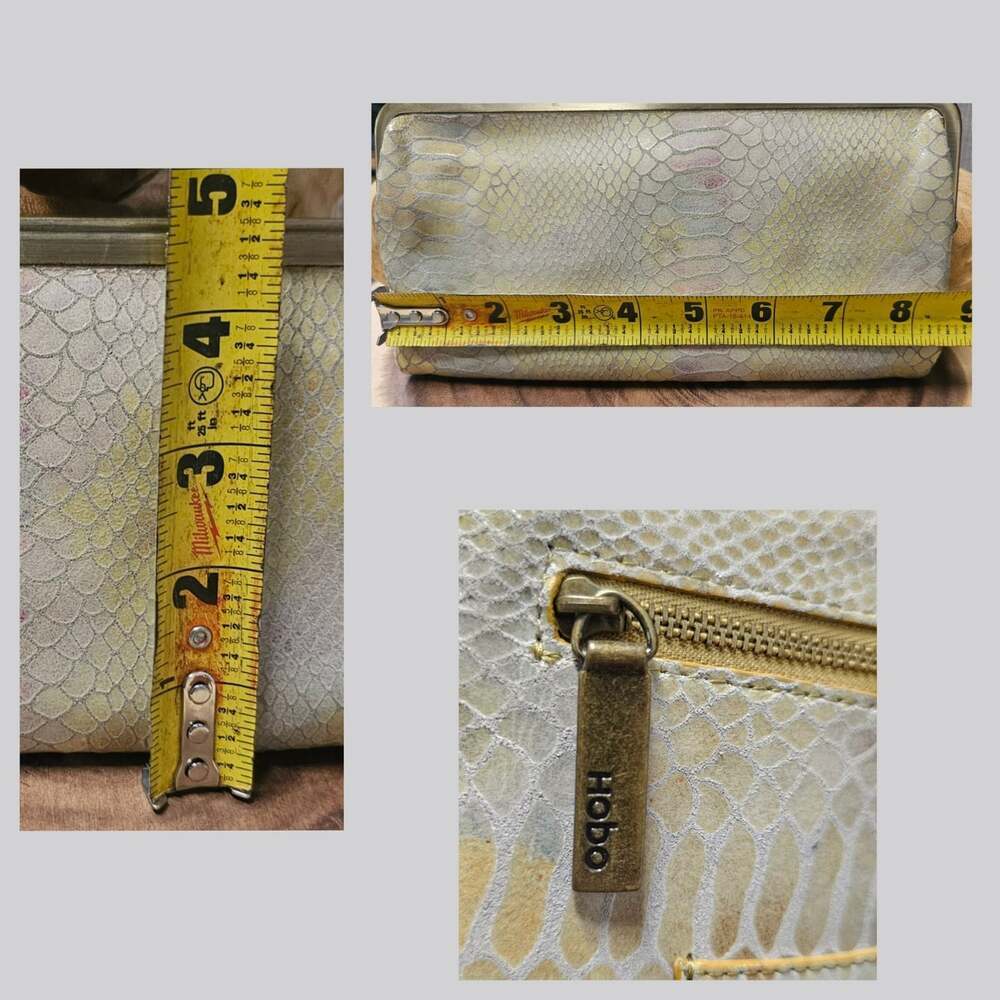 Hobo International Lauren Snake Print Pastel Rainbow Wallet Leather Clutch - Picture 11 of 11